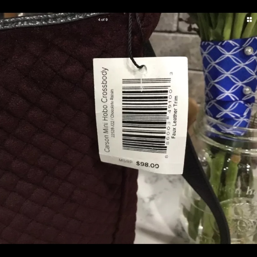 Vera Bradley Carson Mini Hobo Velvet Crossbody - Picture 5 of 8